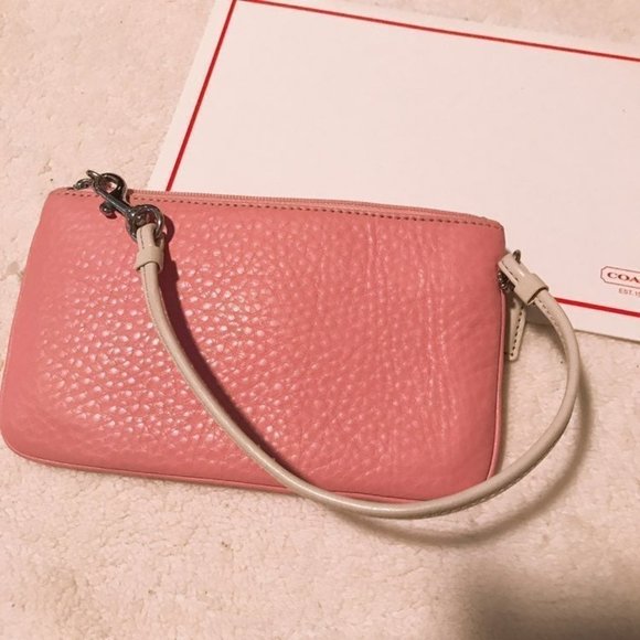 Coach Wristlet Pink Leather Wallet Purse - Picture 4 of 4